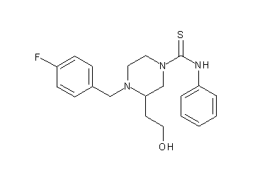 4-(4-fluorobenzyl)-3-(2-hydroxyethyl)-N-phenyl-1-piperazinecarbothioamide