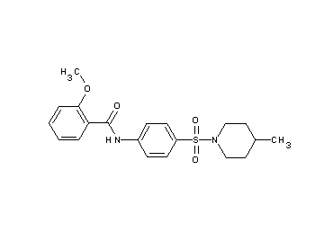 2-methoxy-N-{4-[(4-methyl-1-piperidinyl)sulfonyl]phenyl}benzamide
