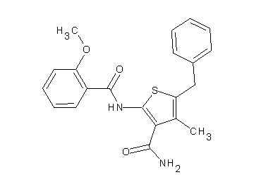 5-benzyl-2-[(2-methoxybenzoyl)amino]-4-methyl-3-thiophenecarboxamide