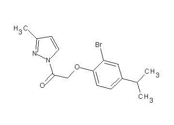 1-[(2-bromo-4-isopropylphenoxy)acetyl]-3-methyl-1H-pyrazole