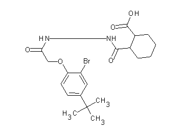 2-({2-[(2-bromo-4-tert-butylphenoxy)acetyl]hydrazino}carbonyl)cyclohexanecarboxylic acid