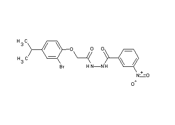 N'-[(2-bromo-4-isopropylphenoxy)acetyl]-3-nitrobenzohydrazide