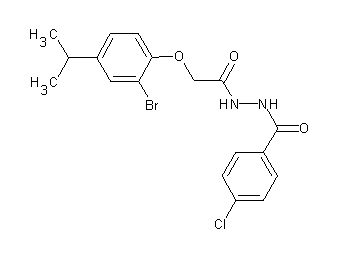 N'-[(2-bromo-4-isopropylphenoxy)acetyl]-4-chlorobenzohydrazide