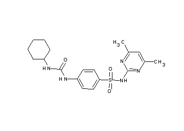 4-{[(cyclohexylamino)carbonyl]amino}-N-(4,6-dimethyl-2-pyrimidinyl)benzenesulfonamide