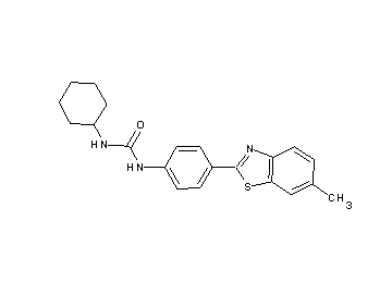 N-cyclohexyl-N'-[4-(6-methyl-1,3-benzothiazol-2-yl)phenyl]urea