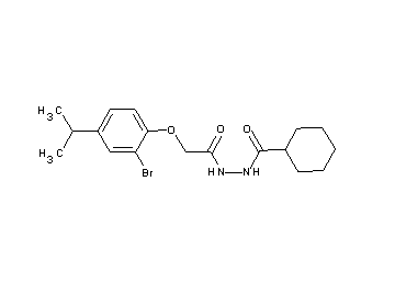 N'-[2-(2-bromo-4-isopropylphenoxy)acetyl]cyclohexanecarbohydrazide