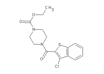 ethyl 4-[(3-chloro-1-benzothien-2-yl)carbonyl]-1-piperazinecarboxylate