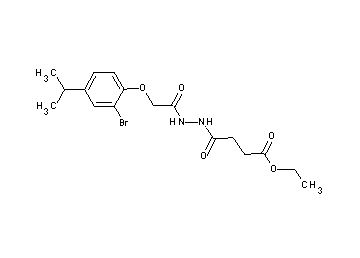ethyl 4-{2-[(2-bromo-4-isopropylphenoxy)acetyl]hydrazino}-4-oxobutanoate