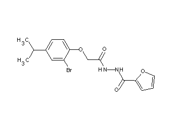 N'-[2-(2-bromo-4-isopropylphenoxy)acetyl]-2-furohydrazide
