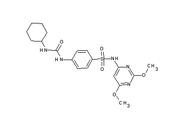 4-{[(cyclohexylamino)carbonyl]amino}-N-(2,6-dimethoxy-4-pyrimidinyl)benzenesulfonamide