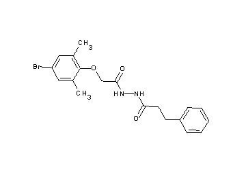 N'-[(4-bromo-2,6-dimethylphenoxy)acetyl]-3-phenylpropanohydrazide