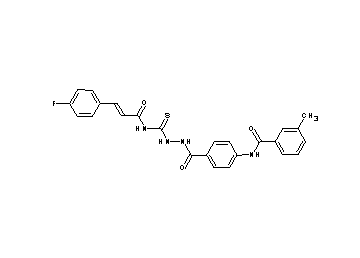 N-(4-{[2-({[3-(4-fluorophenyl)acryloyl]amino}carbonothioyl)hydrazino]carbonyl}phenyl)-3-methylbenzamide