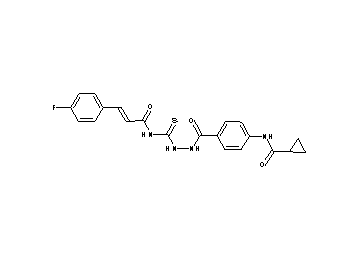 N-(4-{[2-({[3-(4-fluorophenyl)acryloyl]amino}carbonothioyl)hydrazino]carbonyl}phenyl)cyclopropanecarboxamide
