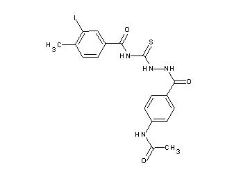 N-({2-[4-(acetylamino)benzoyl]hydrazino}carbonothioyl)-3-iodo-4-methylbenzamide