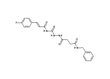N-({2-[4-(benzylamino)-4-oxobutanoyl]hydrazino}carbonothioyl)-3-(4-fluorophenyl)acrylamide