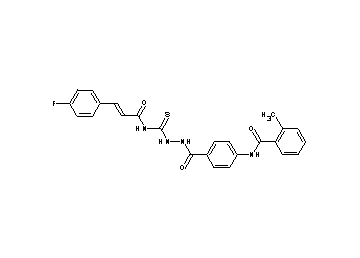 N-(4-{[2-({[3-(4-fluorophenyl)acryloyl]amino}carbonothioyl)hydrazino]carbonyl}phenyl)-2-methylbenzamide