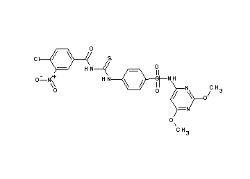 4-chloro-N-{[(4-{[(2,6-dimethoxy-4-pyrimidinyl)amino]sulfonyl}phenyl)amino]carbonothioyl}-3-nitrobenzamide