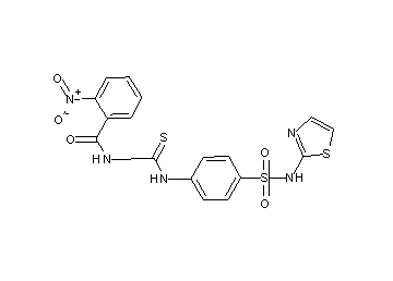2-nitro-N-[({4-[(1,3-thiazol-2-ylamino)sulfonyl]phenyl}amino)carbonothioyl]benzamide