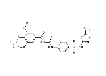 3,4,5-trimethoxy-N-{[(4-{[(5-methyl-3-isoxazolyl)amino]sulfonyl}phenyl)amino]carbonothioyl}benzamide