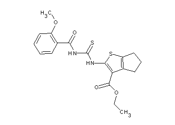 ethyl 2-({[(2-methoxybenzoyl)amino]carbonothioyl}amino)-5,6-dihydro-4H-cyclopenta[b]thiophene-3-carboxylate