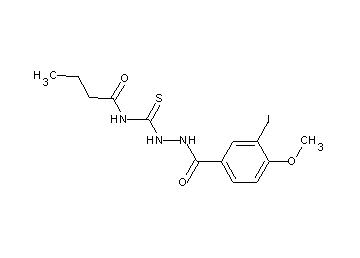N-{[2-(3-iodo-4-methoxybenzoyl)hydrazino]carbonothioyl}butanamide