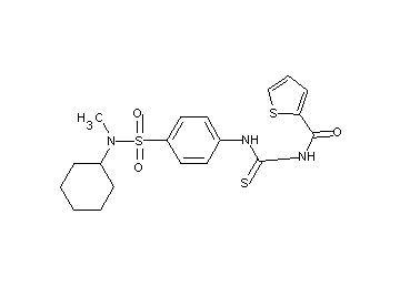 N-{[(4-{[cyclohexyl(methyl)amino]sulfonyl}phenyl)amino]carbonothioyl}-2-thiophenecarboxamide - Click Image to Close