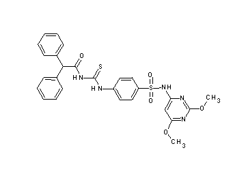 N-{[(4-{[(2,6-dimethoxy-4-pyrimidinyl)amino]sulfonyl}phenyl)amino]carbonothioyl}-2,2-diphenylacetamide