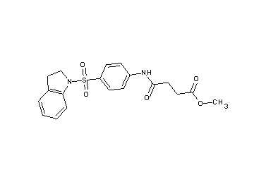 methyl 4-{[4-(2,3-dihydro-1H-indol-1-ylsulfonyl)phenyl]amino}-4-oxobutanoate - Click Image to Close