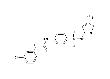 4-({[(3-chlorophenyl)amino]carbonyl}amino)-N-(5-methyl-3-isoxazolyl)benzenesulfonamide
