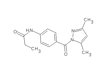N-{4-[(3,5-dimethyl-1H-pyrazol-1-yl)carbonyl]phenyl}propanamide