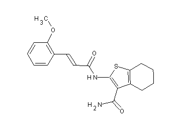 2-{[3-(2-methoxyphenyl)acryloyl]amino}-4,5,6,7-tetrahydro-1-benzothiophene-3-carboxamide