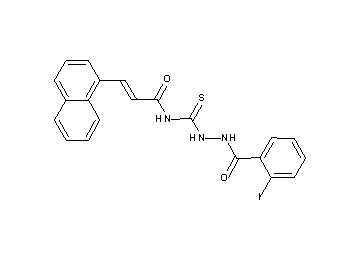 N-{[2-(2-iodobenzoyl)hydrazino]carbonothioyl}-3-(1-naphthyl)acrylamide - Click Image to Close