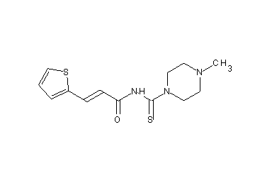 N-[(4-methyl-1-piperazinyl)carbonothioyl]-3-(2-thienyl)acrylamide