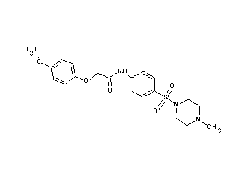 2-(4-methoxyphenoxy)-N-{4-[(4-methyl-1-piperazinyl)sulfonyl]phenyl}acetamide