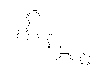 N'-[(2-biphenylyloxy)acetyl]-3-(2-furyl)acrylohydrazide