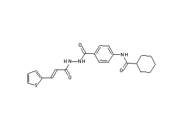 N-[4-({2-[3-(2-thienyl)acryloyl]hydrazino}carbonyl)phenyl]cyclohexanecarboxamide - Click Image to Close