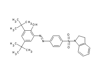 2,4-di-tert-butyl-6-{[4-(2,3-dihydro-1H-indol-1-ylsulfonyl)phenyl]diazenyl}phenol