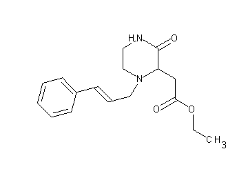 ethyl [3-oxo-1-(3-phenyl-2-propen-1-yl)-2-piperazinyl]acetate