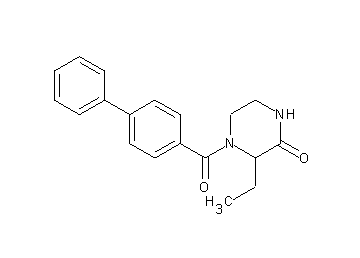 4-(4-biphenylylcarbonyl)-3-ethyl-2-piperazinone