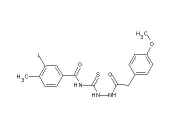 3-iodo-N-({2-[(4-methoxyphenyl)acetyl]hydrazino}carbonothioyl)-4-methylbenzamide