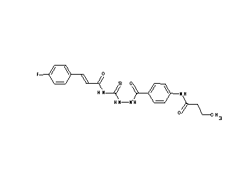 N-({2-[4-(butyrylamino)benzoyl]hydrazino}carbonothioyl)-3-(4-fluorophenyl)acrylamide