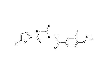 5-bromo-N-{[2-(3-iodo-4-methoxybenzoyl)hydrazino]carbonothioyl}-2-furamide