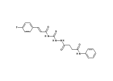 N-{[2-(4-anilino-4-oxobutanoyl)hydrazino]carbonothioyl}-3-(4-fluorophenyl)acrylamide