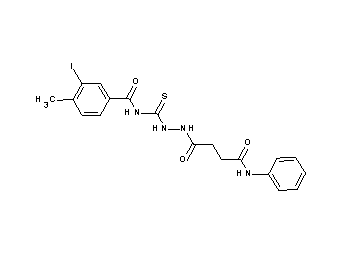 N-{[2-(4-anilino-4-oxobutanoyl)hydrazino]carbonothioyl}-3-iodo-4-methylbenzamide