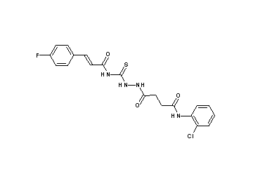 N-[(2-{4-[(2-chlorophenyl)amino]-4-oxobutanoyl}hydrazino)carbonothioyl]-3-(4-fluorophenyl)acrylamide