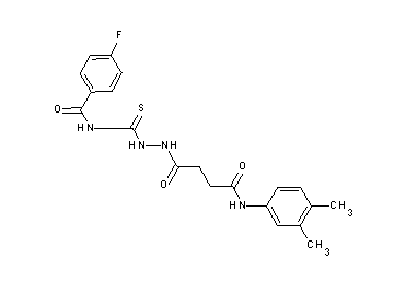 N-[(2-{4-[(3,4-dimethylphenyl)amino]-4-oxobutanoyl}hydrazino)carbonothioyl]-4-fluorobenzamide