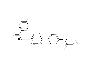 N-[(2-{4-[(cyclopropylcarbonyl)amino]benzoyl}hydrazino)carbonothioyl]-4-fluorobenzamide