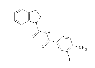 N-(2,3-dihydro-1H-indol-1-ylcarbonothioyl)-3-iodo-4-methylbenzamide