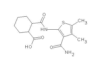 2-({[3-(aminocarbonyl)-4,5-dimethyl-2-thienyl]amino}carbonyl)cyclohexanecarboxylic acid