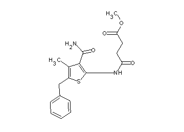methyl 4-{[3-(aminocarbonyl)-5-benzyl-4-methyl-2-thienyl]amino}-4-oxobutanoate